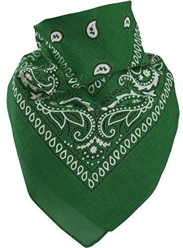 Harrys-Collection extra großes Bandana 100% Baumwolle! 70x70 cm, Größen:70x70, Farben:grün