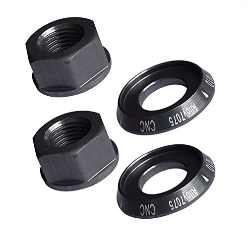 Lotatheta Ti 2 x M10 Bike Wheel Hub Axle Nuts 7075 Aluminum Bicycle Chromed Skewer Bolt Screw Nut Road MTB Replacement