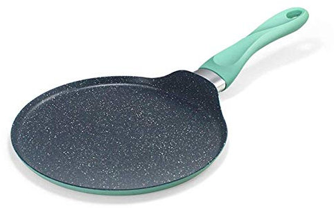 Crepes per Pancake Padella Antiaderente con Rivestimento in Minerale,Orion,per Gas e induzione,per friggere Uova,Bistecca,Padella per Pizza (Colore:Rosa) (Verde)