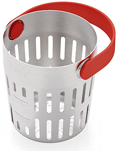 Trebonn - CookinPodPRO Coral - Cestello per cotture in acciaio inox. Ideale per cuocere la pasta, per cotture a vapore e per fritture.…