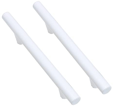 Rostfreier Stahl Möbelgriffe Küche Griffe Türgriffe für Küchenschränke Schrank Schublade Stangengriff Kleiderschrank Zieht Griffe Knöpfe Weiß 2 Stück (Hole distance 64mm)
