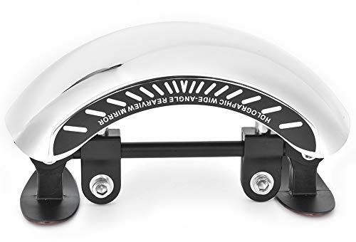 Motorrad Rückspiegel, Motorrad Holographischer Rückspiegel Verchromt 180 Ultra Weitwinkel Zentrale Windschutzscheibenhalterung Holographic Rückspiegel