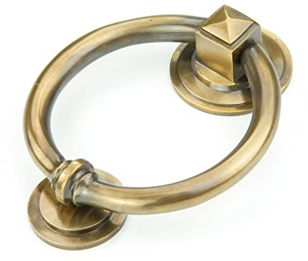 Hampton Türklopfer für die Haustür, massives antikes Messing