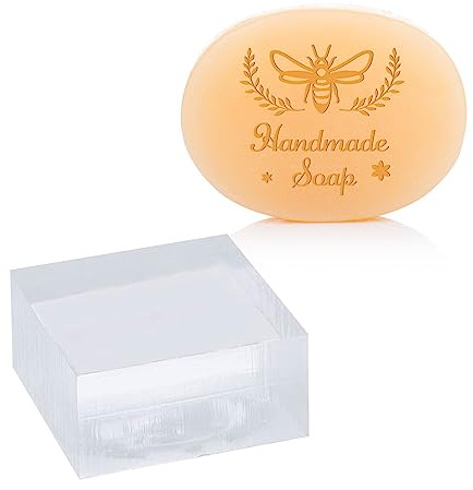 craspire Bienen-Seifenstempel, Transparenter Acryl-Stempel, Prägung, DIY, Tierkapitel, Abdruck, Formen, Zubehör, Handgefertigtes Geschenk, Seife, Quadratischer Stempel Für Kunst, Handwerk, Kekse