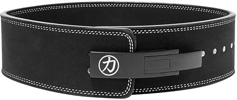 Strength Shop 10mm Lever Belt Gewichthebergürtel + Hebelschnalle, IPF-Zertifiziert für Wettkampf & Co, Robuster & langlebiger Lifting Belt schützt u. stabilisiert Rumpf & Wirbelsäule im Training