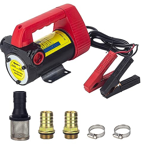 LEMOTO 12V 175W Diesel Transfer Pump, Electric Fuel Transfer Pump, Portable Oil Extractor Pump with Overload Protection, Suction Transfer Pump