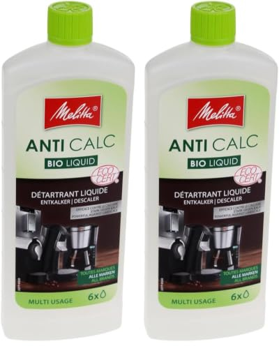 Melitta Descalcificador Bio Multi, Limpiador Express, Automáticas, Cafeteras de Goteo, Líquido Biodegradable, 6 Usos, 250 mililítros, 0.25 litros, Multicolor (Paquete de 2)