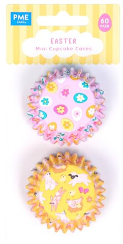 PME Oster Cupcake-Förmchen Folienbeschichtet - Osterei, Mini-Größe (60 Stück)
