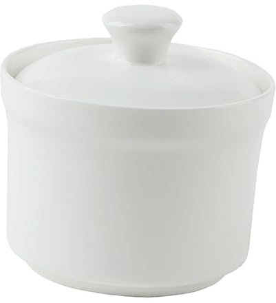 MAGICLULU Marmite En Porcelaine 10 Cm Avec Couvercle, Bol De Cuisson Céramique, Résistant à La Chaleur, Pour Mijotage Et Cuisson Vapeur, Usage Domestique Et Repas Santé,