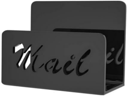 Aublinto Schwarzer Sortierregal Letter Aktenregal Acryl Briefablage Multifunktion Briefständer Schreibtisch Sortierregal Vertikale Briefhalter für Desktop Haus Büro Schule