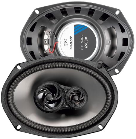 AXTON AE369 – Ovales 6 x 9“ / 15 x 23 cm 3-Wege Triaxial System, Auto Oval Lautsprecher für Front oder Heck, Soundsystem mit 160 Watt, geeignet auch für Wohnmobile, 1 Paar