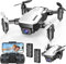 SIMREX X300C Drohne mit Kamera 720P HD, RC Quadcopter faltbare Drohne, Mini Drone mit Höhe halten, 3D Flip, Headless Modus, Schwerkraft Control und 2 Batterien, Geschenke für Kinder, Erwachsene, Weiß
