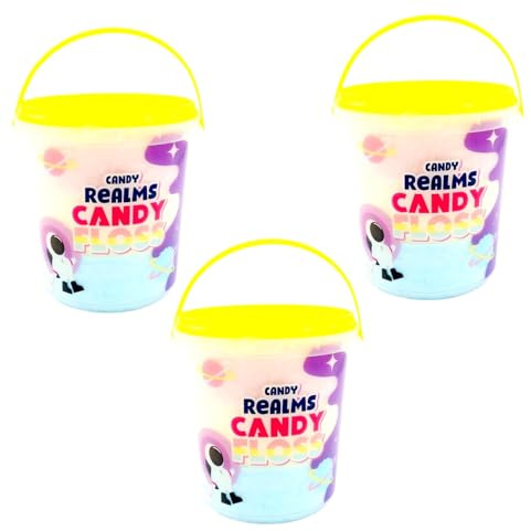Crazy Candy Flosses Assorted Fruit Flavours Spun Sugar 100% Vegetarian Ideal for Christmas - Kids & Adults (Pack of 3)