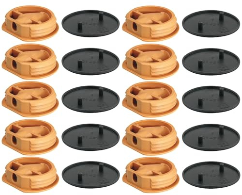 cyclingcolors 10x Ferrure d'assemblage beige avec cache en plastique idéal caravane bateaux vans camping-cars camions aménagés Connecteur Fixation Meuble Cuisine, capuchon rond gris foncé RAL 8019