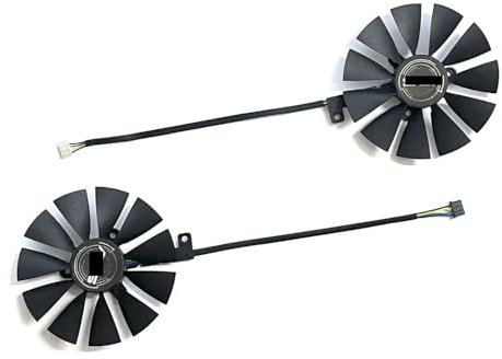 QKFTCSDW T129215SH FDC10U12S9-C 85MM 4PIN RTX 2060 2070 2080 Ti GPU Ventilador Enfriador de Tarjeta Compatible con RTX2080 RTX2080Ti Ventilador de Tarjeta de Juego(Silver)