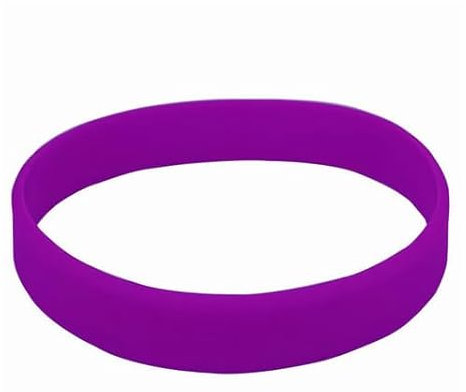 Bracciale in silicone viola personalizzato per esigenze individuali, braccialetto in silicone sottile, piatto, goffrato, concavo, inciso, cinturino in gomma riempito di colore, Jeden rozmiar,