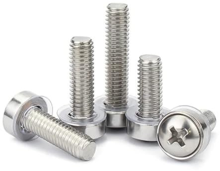 Generisch 5/10 Stück M5 M6 Käfigmutter-Bolzen-Unterlegscheiben-Sets, metrisches Vierkantloch-Hardware-Sortiment-Kit for Server-Rack-Schraubmontage-Clipmuttern, L = 12~30 mm(30mm,M6-10pcs)