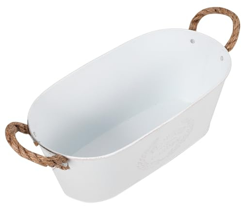 KONTONTY Vintage Blumentopf Pflanzentöpfe Sukkulenten Übertopf Blumen Kleine Pflanzen Pflanzgefäße Ständer Modisch Für Drinnen Und Draußen Rustikal Modern Sukkulenten Für