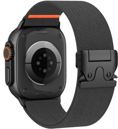 Elastic Sport Strap for Apple Watch Ultra/3/2 Straps 49mm 46mm 45mm 44mm 42mm 41mm 40mm 38mm Men Women,Adjustable Parachute Buckle Soft Fabric Nylon Band for iWatch Series 11 10 9 8 7 SE 6 5 4 3 2 SE3