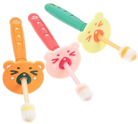OATIPHO 3pièces Brosse à Dents Rotative Pour Garçon Fille Lavable Lot De Confortable Et Facile à Utiliser