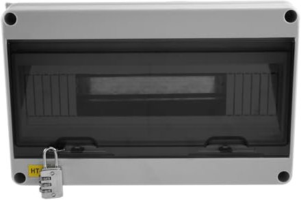 Uxsjakjsd Scatola Giunzione Serie HT 15WAY IP65, Scatola di Impermeabile per Esterni In Plastica ABS Elettrica, Confezionamento Elettronico di Potenza su Guida DIN per Interruttore Autom