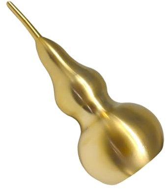 Luxshiny Golden Brass Desktop Gourd Ornament Decorative Adornment with Fine Workmanship and Comfortable Touch for Home Decoration