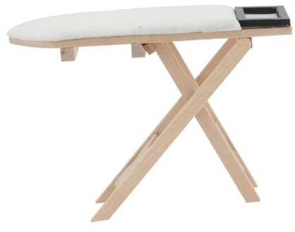 TOYANDONA Miniature Table à Repasser Bois et Coton pour Maison de Poupée Décor Accessoire et Réaliste pour Scène Miniature