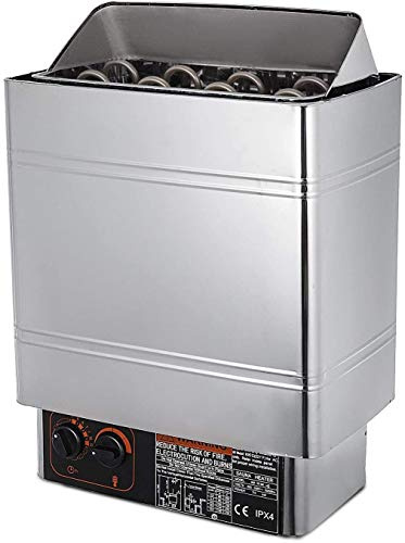 ZHJOPP Stufa elettrica per Sauna da 4,5 KW, Acciaio Inossidabile, Stufa per Sauna a Parete Domestica per la disintossicazione del Corpo e Una Corretta Perdita di Peso