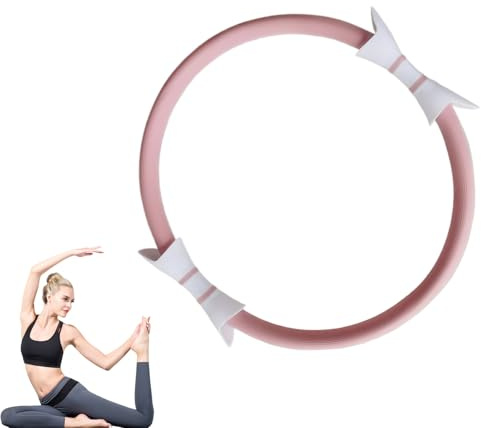Anello da allenamento per pilates, leggero, con doppia impugnatura, design antiscivolo, attrezzo per l'allenamento di tutto il corpo, fitness a casa e studio, modellamento del corpo e allenamento di