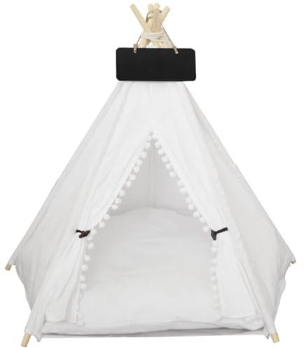 Hunde Katzen Haustier Tipi Dickes Kissen Tragbares Tipi Zelt für Kleine Katzen Oder Hunde, Waschbares Hundehaus, Kaninchen Welpen Indoor Haustierbett