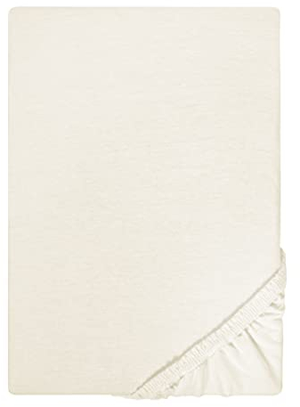 Traumhaft Schlafen - Castell - Markenbettwäsche 0077113 Spannbetttuch Jersey Stretch 1x 140x200 cm - 160x200 cm, Natur