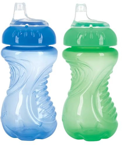 Nuby 80316 Trinkbecher, 284 ml, Blau/Rot