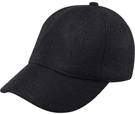 Gisdanchz Berretto Uomo Invernali Baseball Lana Nero Cappello Donna Invernale Cappellino Uomo con Visiera Inverno Winter Wool Baseball cap Short Brim Visor Nero
