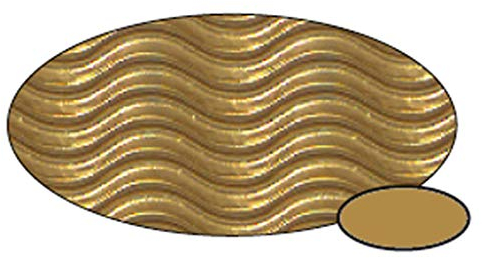 Wiemann Lehrmittel Wellpappe 50x70 cm, 3D-Wellkarton zum Basteln (Gold)