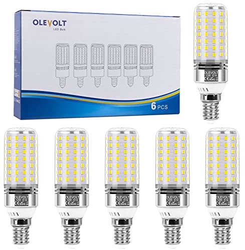 OLEVOLT E14 LED Mais Birne Neutralweiß 12W 4000K E14 LED Glühbirne Maiskolben 1400LM Ersatz für 100W Glühlampe E27 LED Birne Nicht Dimmbar Maiskolben Birnen E14 Kerze Leuchtmittel 6er-Pack