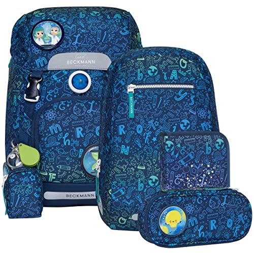 Beckmann, Schulrucksack-Set Classic, 6-teilig, Grundschule, ergonomisch, inkl. Regenüberzug, 22L