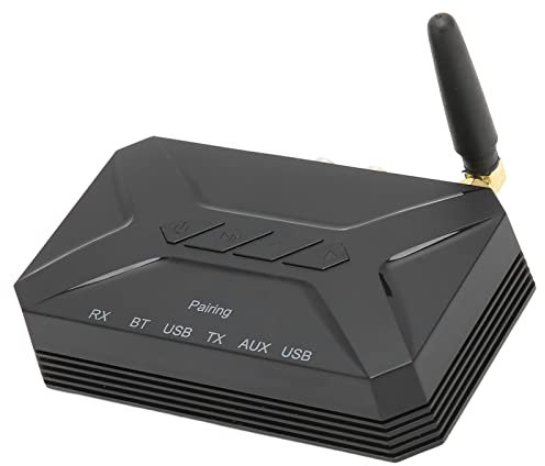 Ricevitore Trasmettitore Bluetooth 5.0, Supporta Chiavetta USB per Riprodurre File Audio e RCA, Ingresso Audio AUX, Portata Effettiva 50 Metri, Adattatore Audio Bluetooth 2 in 1 per Auto, PC