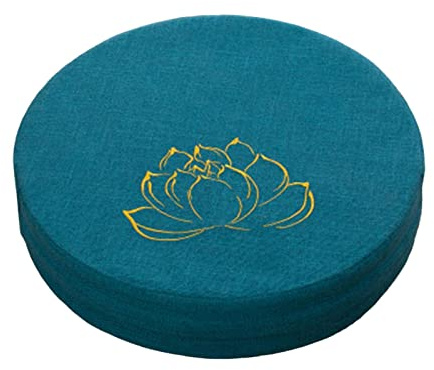 LOVIVER Yoga-Meditationskissen, bequemes Sitzkissen, japanische Tatami-Matte, Bodenkissen für Yoga, Schlafzimmer, Teezeremonie, Frauen, Geschenke, Dunkelblau 6cm