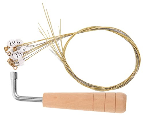 16-saiten Leier Harfensaitensatz aus Metall mit Stimmschlüssel | 1 Satz, für Klassische Lyra Lernende und Musiker, Musikinstrumentenzubehör