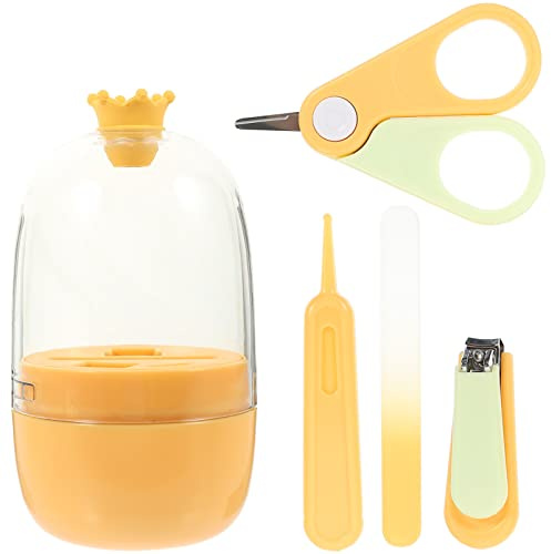 1 Juego tijeras de uñas para bebés kit de aseo infantil kit de salud para bebés juego de uñas juegos de uñas cuidado del bebé kit de cortaúñas para bebés cosmético AbS