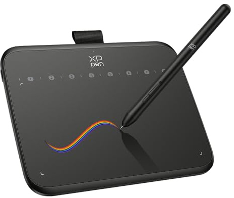 XPPen Deco 640 Drawing Tablet with 16384 Pressure Levels Sensitivity Battery-Free Stylus 6*4 Inch OSU Drawing Pad Graphic Tablet for Digital Drawing Teaching Designing Editing Work for PC Mac Android