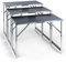 EIE Multifunktionstisch 100x60 cm 3-teilig Tapeziertisch 30kg Tragkraft je Alu Klapp-Tisch Flohmarkttisch Beistelltisch klappbar & tragbar mit Griff Malertisch Mehrzwecktisch höhenverstellbar