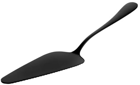 Amosfun Pelle à Gâteau Dentelée En Acier Inoxydable 304, Noir, Outil De Pâtisserie Pour Découpe Pizza Et Gâteau, Usage La Cuisine, Lame Résistante Facile à Nettoyer