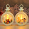 Linterna de Navidad,2 Piezas Linterna de Globo de Nieve de Navidad,Farol de Navideña,Linterna Led Navidad,Muñeco de Nieve Linterna,papá Noel Muñeco de Nieve Vela Linternas Adorno de Escritorio