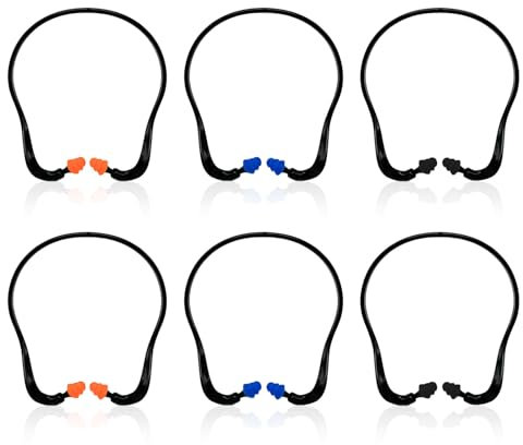 UILYNIU 6 Pcs Caps Banded Earplugs, Headwear for Sleep, Work, Construction and Automotive - Reusable, Soundproof, Noise Reduction (Multicolor)