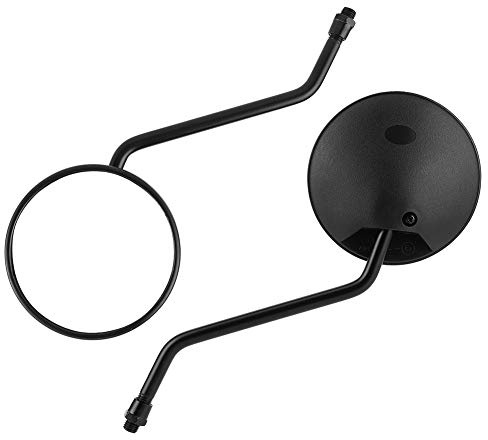 P 10MM Thread Universal Motorcycle Black Rounded Side Back Rear View Mirror You to Have C View of Behind You Riding Aware