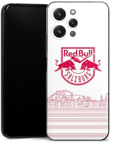 DeinDesign Slim Case extra dünn kompatibel mit Xiaomi Redmi 12 Silikon Handyhülle schwarz Hülle Eishockey Skyline EC Red Bull Salzburg
