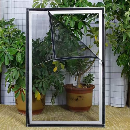 70x130cm Zanzariera per finestre Tagliata individualmente su misura per tutte le finestre Facile installazione senza forare o avvitare