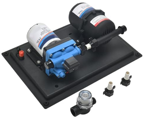 DC 24 V RV-vattenpumpar, 3,5 GPM 13,5 L/Min 45 PSI sötvattenmembranpump med inbyggd tryckbrytare på begäran med tank integrerat försörjningssystem resesläpvagn