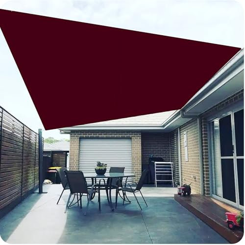 Vela Ombreggiante, Tenda da Sole 120 x 250 cm Idrorepellente, Anti Uv, Protezione Solare, Antistrappo Telo Parasole All'Aperto per Frutta Fiori Colture Serre, Weinrot